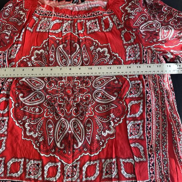 Unique Spectrum Tank Top Bandanna Pattern Red Size Medium - Picture 5 of 8